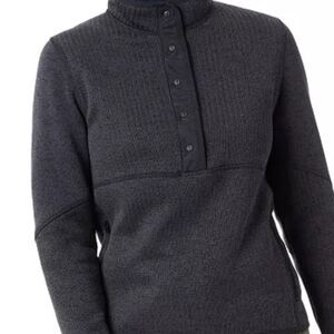 BASS OUTDOOR Women's Mixed-Media Mock-Neck Sweatshirt